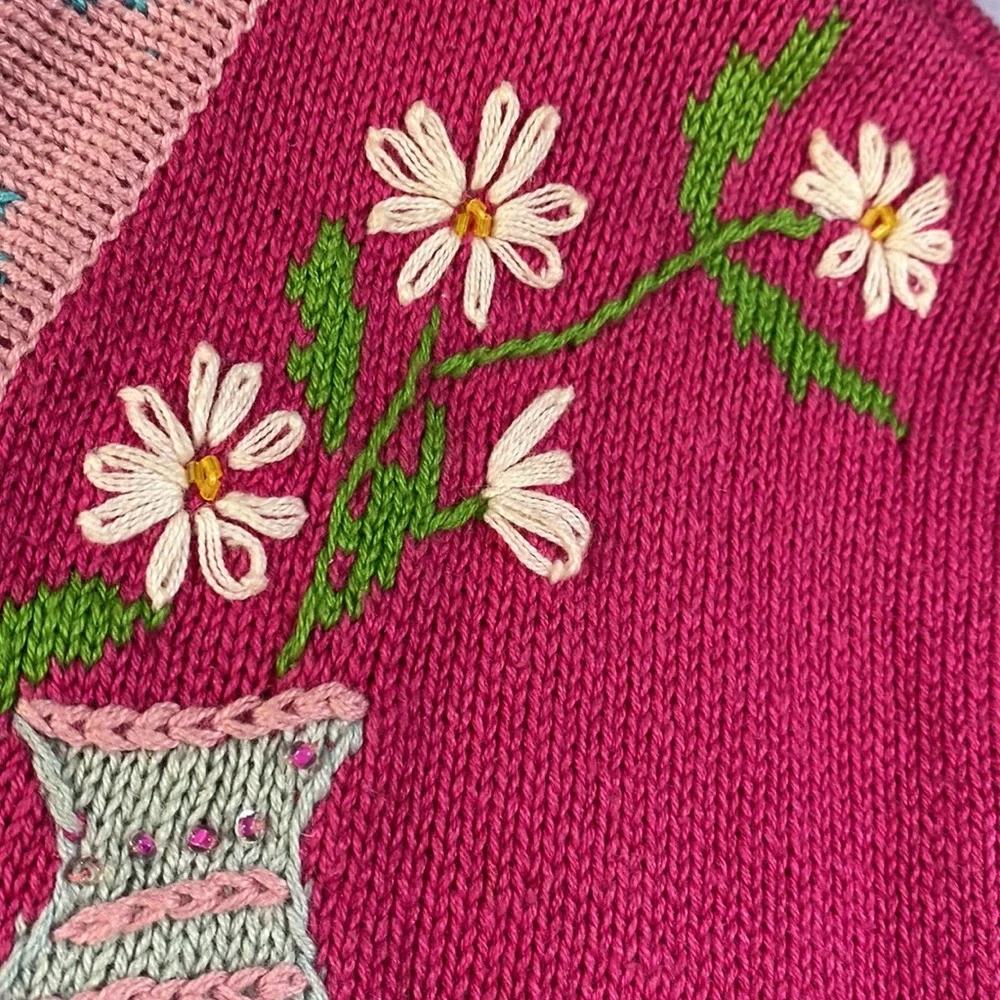 Storybook Knits • Intricate Crazy Cat Lady Kitsch Cardigan - Picture 10 of 16
